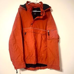 GAP Essentials Vintage Y2K Tangerine 3M Reflective Packable Anorak Jacket. XL